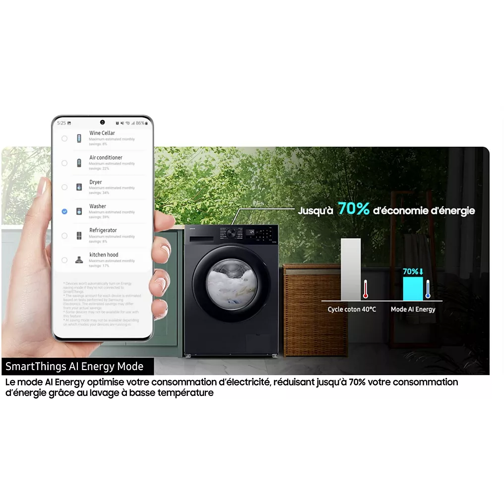 Lave linge hublot SAMSUNG WW11DG5B25AE Bespoke AI – Image 18
