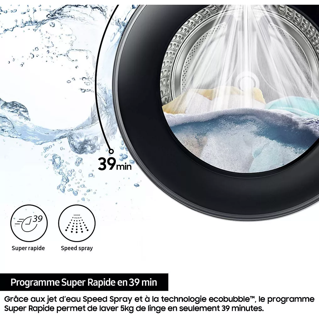 Lave linge hublot SAMSUNG WW11DG5B25AE Bespoke AI – Image 9